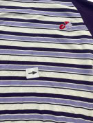 JONK SWEATER RETRO STRIPED PURPLE WOMENS PRE OWNED S