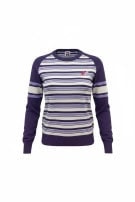 JONK SWEATER RETRO STRIPED PURPLE WOMENS PRE OWNED S