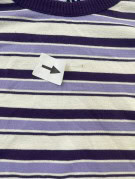 JONK SWEATER RETRO STRIPED PURPLE WOMENS PRE OWNED S