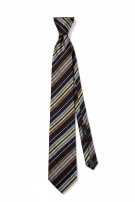 JOOP CRAVATTA CLASSICA A RIGHE MARRONE NAVY UOMO PRE OWNED