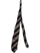 JOOP CRAVATTA CLASSICA A RIGHE MARRONE NAVY UOMO PRE OWNED