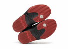 JORDAN ATHLETIC SHOES BLACK RED MEN PRE OWNED EU 41