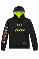 JORDAN FELPA CON CAPPUCCIO STREETWEAR NERO UOMO PRE OWNED M