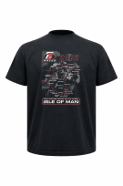 JTS GRAPHIC TEE RACING BLACK MEN PRE OWNED L