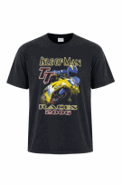 JTS GRAPHIC TEE RACING BLACK MEN PRE OWNED L