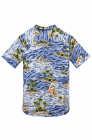 KAHALA BAY TROPICAL SHIRT BLUE MENS PRE OWNED L