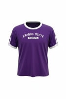 KANSAS STATE RINGER T SHIRT COLLEGIATE ΜΩΒ ΓΥΝΑΙΚΕΙΟ PRE OWNED L