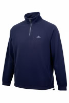 KAPPA felpa in pile con zip 1/4 logo blu unisex XL