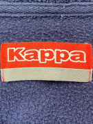 KAPPA felpa in pile con zip 1/4 logo blu unisex XL
