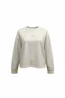 Kappa Felpa Vintage con Logo Ricamato Ecru Unisex M