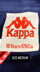 Kappa Felpa blu con loghi sulle maniche VINTAGE – M