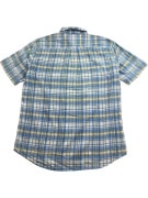 KAPPA CHECKED SHIRT WITH LOGO BLUE/WHITE MEN'S XXL