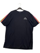 KAPPA T-SHIRT ΜΕ ΡΙΓΑ ΛΟΓΟΤΥΠΟ ΜΑΥΡΟ ΑΝΔΡΙΚΟ XL-2XL