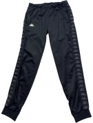 KAPPA TRACK PANTS SPORTSWEAR BLACK UNISEX PRE OWNED