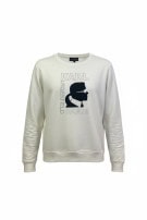KARL LAGERFELD FELPA STREETWEAR ECRU WOMAN PRE OWNED