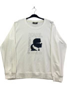 KARL LAGERFELD FELPA STREETWEAR ECRU WOMAN PRE OWNED