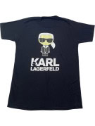 KARL LAGERFELD T SHIRT GRAPHIC ΜΑΥΡΟ ΑΝΤΡΙΚΟ PRE OWNED