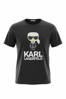 KARL LAGERFELD T SHIRT GRAPHIC ΜΑΥΡΟ ΑΝΤΡΙΚΟ PRE OWNED