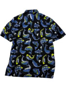 KENZO ΠΟΥΚΑΜΙΣΟ VINTAGE FISH PRINT ΜΑΥΡΟ ΑΝΔΡΙΚΟ M