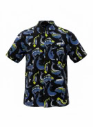 KENZO ΠΟΥΚΑΜΙΣΟ VINTAGE FISH PRINT ΜΑΥΡΟ ΑΝΔΡΙΚΟ M