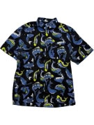 KENZO ΠΟΥΚΑΜΙΣΟ VINTAGE FISH PRINT ΜΑΥΡΟ ΑΝΔΡΙΚΟ M