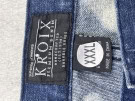 KROYX DENIM SHORTS DESTROYED WASHED BLUE UNISEX PRE OWNED XXXL