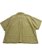 L L BEAN PLAID SHORT SLEEVE SHIRT OLIVE WOMENS PRE OWNED XL