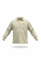 LA MARTINA Polo a maniche lunghe vintage con loghi ricamati écru da uomo L