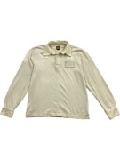 LA MARTINA Polo a maniche lunghe vintage con loghi ricamati écru da uomo L