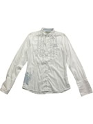 LA MARTINA Camicia Limited Edition Mykonos Ricamata Bianca da Donna S