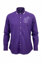 LA MARTINA ΠΟΥΚΑΜΙΣΟ SLIM FIT EMBROIDERED LOGO ΜΩΒ ΑΝΔΡΙΚΟ XXL