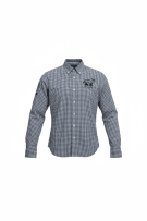LA MARTINA SHIRT VINTAGE EMBROIDERED LOGO BLUE CHECKED MENS M