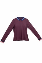 Lacoste Burgundy Μακρυμάνικη Μπλούζα Polo Γυναικεία M