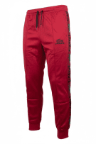 LACOSTE TRACKSUIT BOTTOMS VINTAGE STYLE SIDE LOGO TAPED RED MENS XL