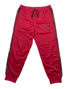 LACOSTE TRACKSUIT BOTTOMS VINTAGE STYLE SIDE LOGO TAPED RED MENS XL