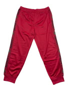 LACOSTE TRACKSUIT BOTTOMS VINTAGE STYLE SIDE LOGO TAPED RED MENS XL