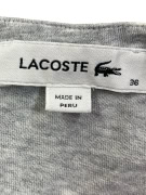 Lacoste T-Shirt da donna grigio con scollo a V logo taglia S