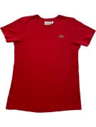 LACOSTE T SHIRT MINIMAL RED MENS PRE OWNED M