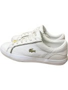 LACOSTE LEROND 0721 LEATHER SNEAKERS WITH GOLD LOGO WHITE WOMENS 37