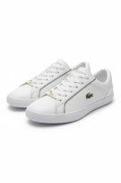 LACOSTE LEROND 0721 LEATHER SNEAKERS WITH GOLD LOGO WHITE WOMENS 37