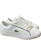 LACOSTE LEROND 0721 LEATHER SNEAKERS WITH GOLD LOGO WHITE WOMENS 37