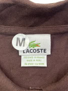 LACOSTE LONG SLEEVE POLO CLASSIC BROWN WOMEN PRE OWNED M