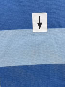 LACOSTE Polo a righe blu unisex XL