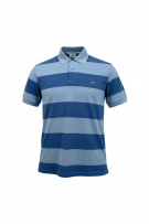 LACOSTE Polo a righe blu unisex XL