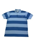 LACOSTE Polo a righe blu unisex XL