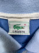 LACOSTE Polo a righe blu unisex XL