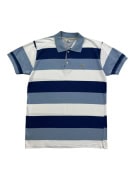 LACOSTE POLO SHIRT STRIPED LOGO BLUE/WHITE UNISEX XL