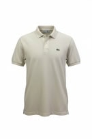 LACOSTE ΜΠΛΟΥΖΑ POLO VINTAGE ΜΕ ΚΕΝΤΗΤΟ ΛΟΓΟΤΥΠΟ ΕΚΡΟΥ UNISEX S