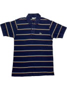 Lacoste Polo a maniche corte a righe navy arcobaleno classic fit da uomo XS