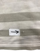 Lacoste Polo a maniche lunghe a righe beige da uomo M